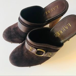 🍁 Fab Lauren by Ralph Suede Platform Clogs 🍁